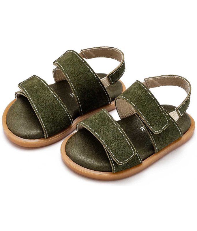 Δερμάτινο Σανδάλι GR0112 Χακί