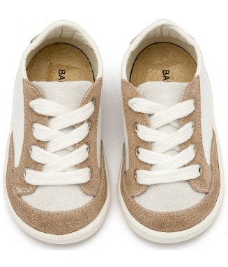 Δερμάτινο Δετό Sneakers PRΙ2120 Λευκό Μπεζ