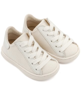 Δετά Δίχρωμα Σνίκερς  BS3093 Λευκά