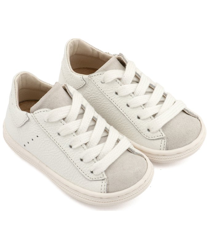 Δετά Δίχρωμα Σνίκερς  BS3097 Λευκά