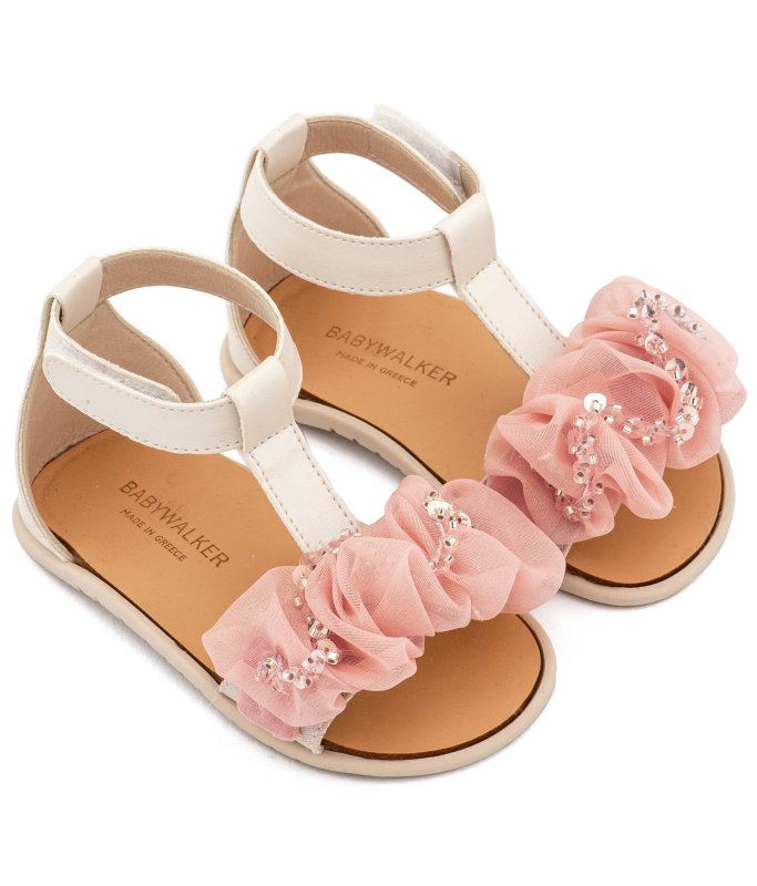 Σανδάλια  με Χειροποίητο Διακοσμητικό BS3601 Ρόζ