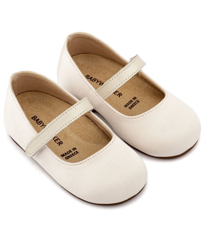 Γοβάκι Μονή Μπαρέτα Διακοσμημένη με Χειροποίητο Διακοσμητικό BS3603 Εκρού