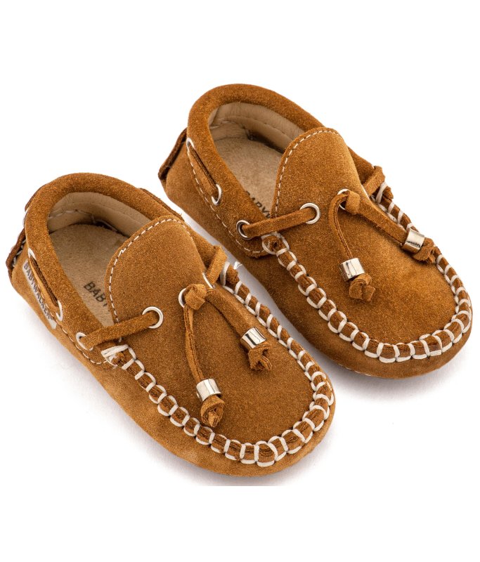 Καστόρινο Δετό Μοκασίνι BW4139 κάμελ