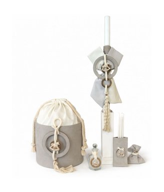 3124-3125 Σετ βάπτισης γκρι...