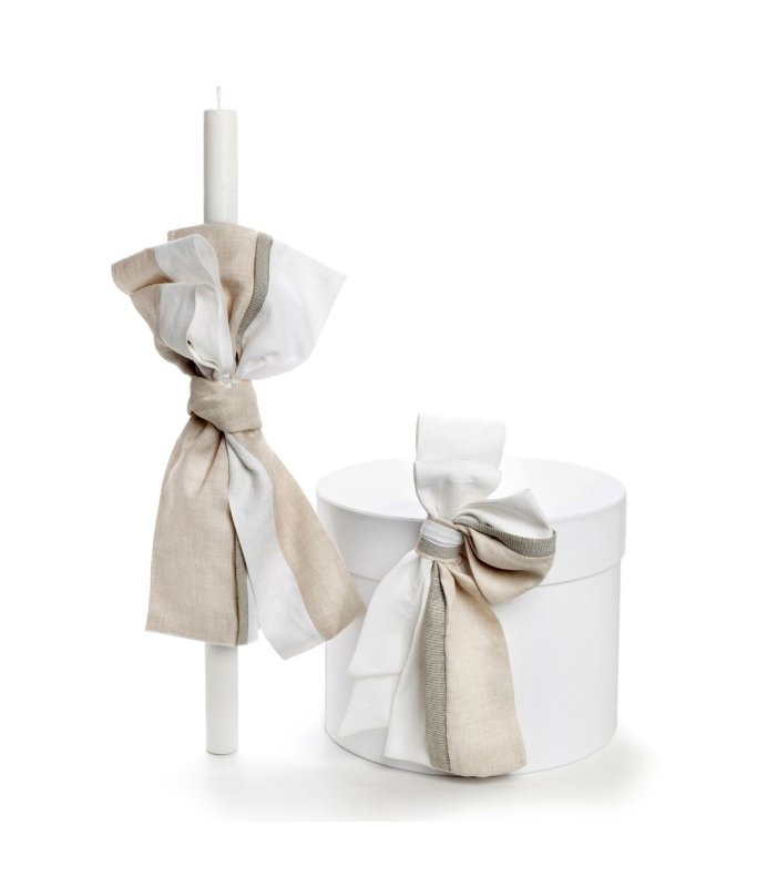 ΣΕΤ ΒΑΠΤΙΣΗΣ ΛΕΥΚΟ ΜΠΕΖ ΛΙΝΟ ΦΙΟΓΚΟΣ 2619-2620